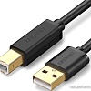 Кабель Ugreen US115 10495 USB Type-A - USB Type-B (3 м, черный)