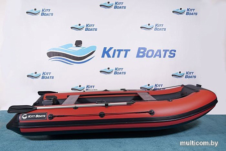 Моторно-гребная лодка KittBoats 350 НДНД (черный/красный)