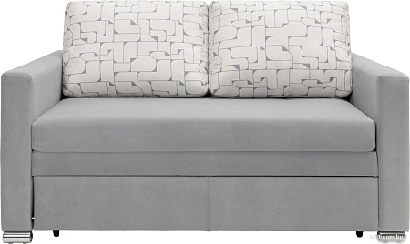 Диван Krones Афродита 195x140 (велюр/жаккард серый/рисунок молочно-серый)