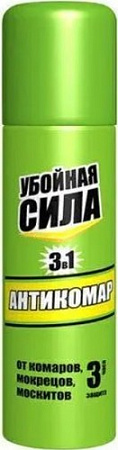 Средство от вредителей Убойная сила Антикомар 3в1 (150 мл)