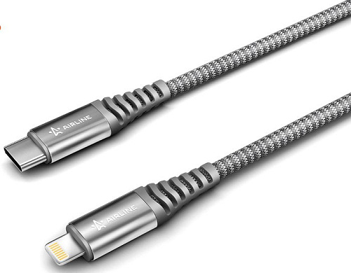 Кабель Airline ACH-IPD-26 USB Type-C - Lightning (1 м, серый)