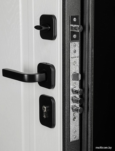 Металлическая дверь Guard MG75 МДФ/МДФ 87х205 правая (серый/белый ясень)