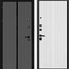 Металлическая дверь Guard Графит лакобель/белый матовый (96x205, левая)