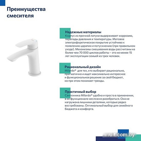 Смеситель Milardo Rora RORWT00M01