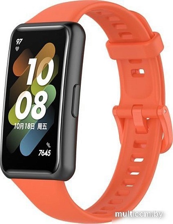 Ремешок Rumi силиконовый для Huawei Band 7 (оранжевый)