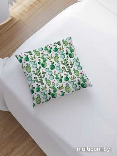 Чехол на подушку JoyArty Кактус акварелью sl_30774