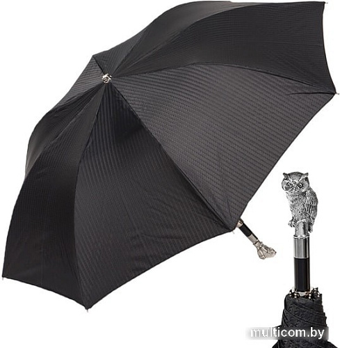 Складной зонт Pasotti Auto Owl Silver Codino Black