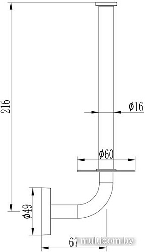 Держатель для туалетной бумаги Ledeme L1711