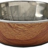 Миска Rosewood Deluxe Steel Wood Effect Steel Pet Bowl 06206