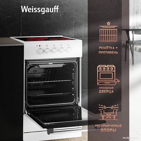 Кухонная плита Weissgauff WES E2V05 W