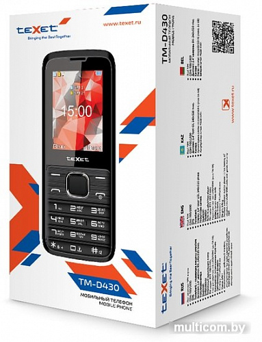 Мобильный телефон TeXet ТМ-D430 (черный)