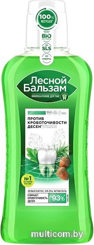 Ополаскиватель для полости рта Лесной Бальзам С экстрактами коры дуба и пихты на отваре трав (400 мл)