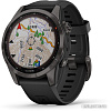 Умные часы Garmin Fenix 7S Sapphire Solar 42 мм (серый карбон/черный)