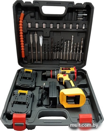 Дрель-шуруповерт Edon AD-21PBL (с 2-мя АКБ, кейс, набор оснастки)