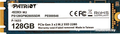 SSD Patriot Scorch M.2 128GB PS128GPM280SSDR