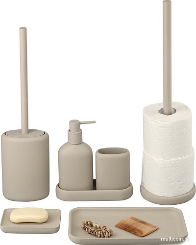 Набор стаканов для зубной щетки и пасты Bergenson Bjorn Slim BB0000953 (светло-серый)