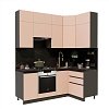 Готовая кухня ВерсоМебель Эко Премиум 1.2x2.0 правая (пудровый/ст. тунис)