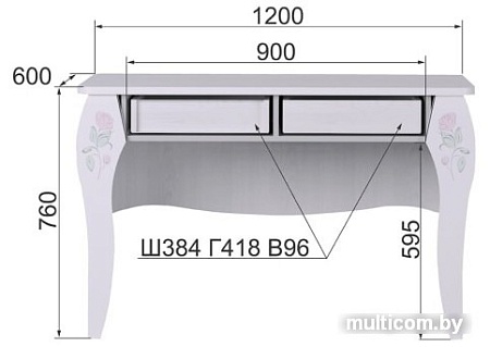 Стол Аквилон Розалия №12.2 (лиственница белая)
