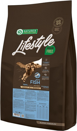 Сухой корм для собак Nature's Protection Lifestyle Grain Free Adult White Fish 10 кг
