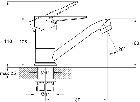 Смеситель Solone 4F-B045