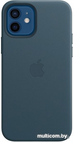 Чехол Apple MagSafe Leather Case для iPhone 12/12 Pro (балтийский синий)