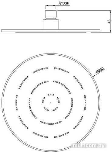 Верхний душ Jaquar Maze OHS-CHR-1613