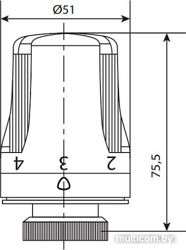 Термоголовка Royal Thermo RTE 50.030