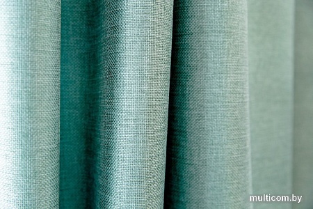 Комплект штор Decoretto Рогожка лагуна РЛ-K15 2.5x2.6 м (бирюзовый, 2 шт)