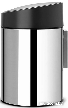 Brabantia Slide Bin 5 л (стальной полированный/черный)
