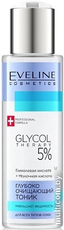 Eveline Cosmetics Тоник для лица Glycol Therapy Глубоко очищающий (110 мл)