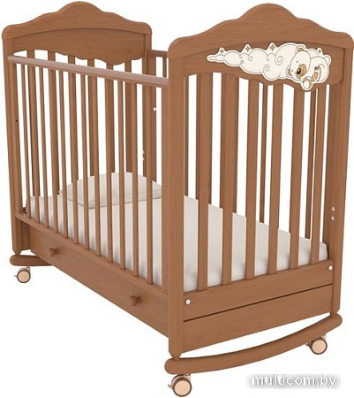 Классическая детская кроватка Angela Bella Изабель (качалка, вишня)