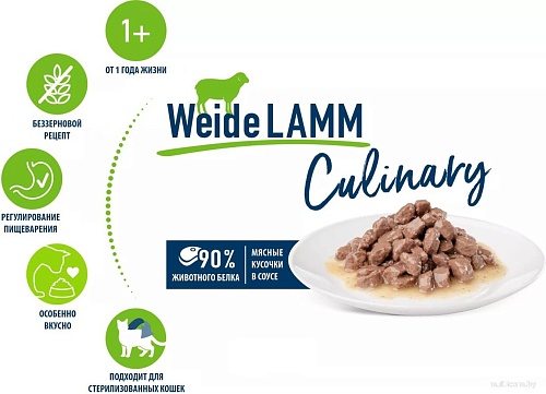 Пресервы Happy Cat Weide Lamm ягненок 20х85 г