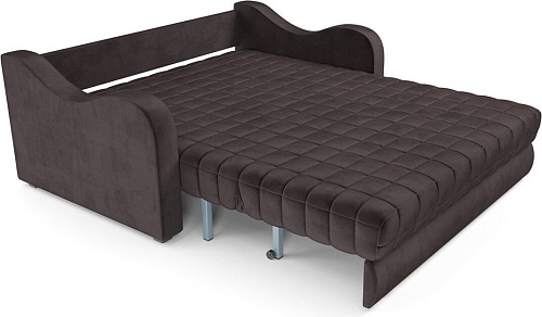 Мебель-АРС Аккордеон Барон №4 НПБ 155x200 (бархат шоколадный Star Velvet 60 Coffee)