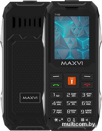 Кнопочный телефон Maxvi T100 (черный)