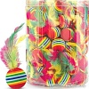 Игрушка для кошек Triol Мяч с пером NT573 d 3,5 см 120 штук