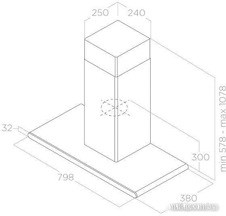 Кухонная вытяжка Elica Galaxy WH IX/A/80 PRF0009822B