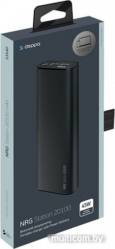 Портативное зарядное устройство Deppa NRG Station 20100 mAh