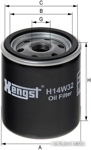 Масляный фильтр Hengst filter H14W32