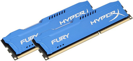 Оперативная память Kingston HyperX Fury Blue 2x4GB KIT DDR3 PC3-12800 (HX316C10FK2/8)