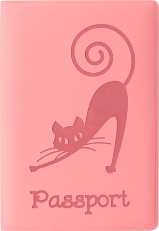 Обложка для паспорта Staff Кошка 237615 (персиковый)