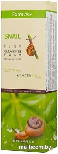 FarmStay Пенка для умывания Очищающая с муцином улитки (180 мл)