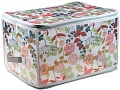 Коробка для хранения Handy Home ESH05 L (серый с цветами)