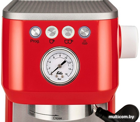 Рожковая помповая кофеварка Solis Barista Perfetta Plus (красный)