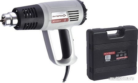 Промышленный фен Интерскол ФЭ-2000Э (с кейсом)