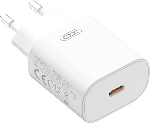 Сетевое зарядное XO CE25 USB Type-C (белый)