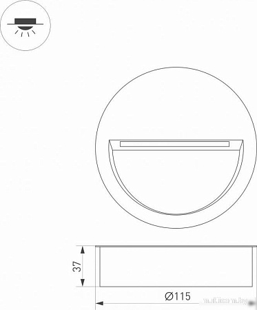 Уличный встраиваемый светильник Arlight LTD-Trail-R115-4W Warm3000 029962