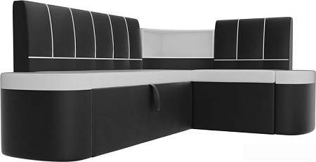Угловой диван Mebelico Тефида 107535 (правый, белый/черный)