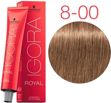 Крем-краска для волос Schwarzkopf Professional Igora Royal Permanent Color Creme 8-00 60 мл