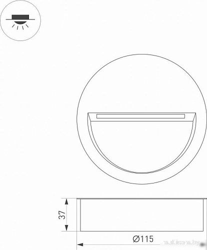 Уличный встраиваемый светильник Arlight LTD-Trail-R115-4W Warm3000 029962