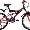 Детский велосипед Novatrack Dart 20 20SS6V.DART.BK20 (черный/красный, 2020)